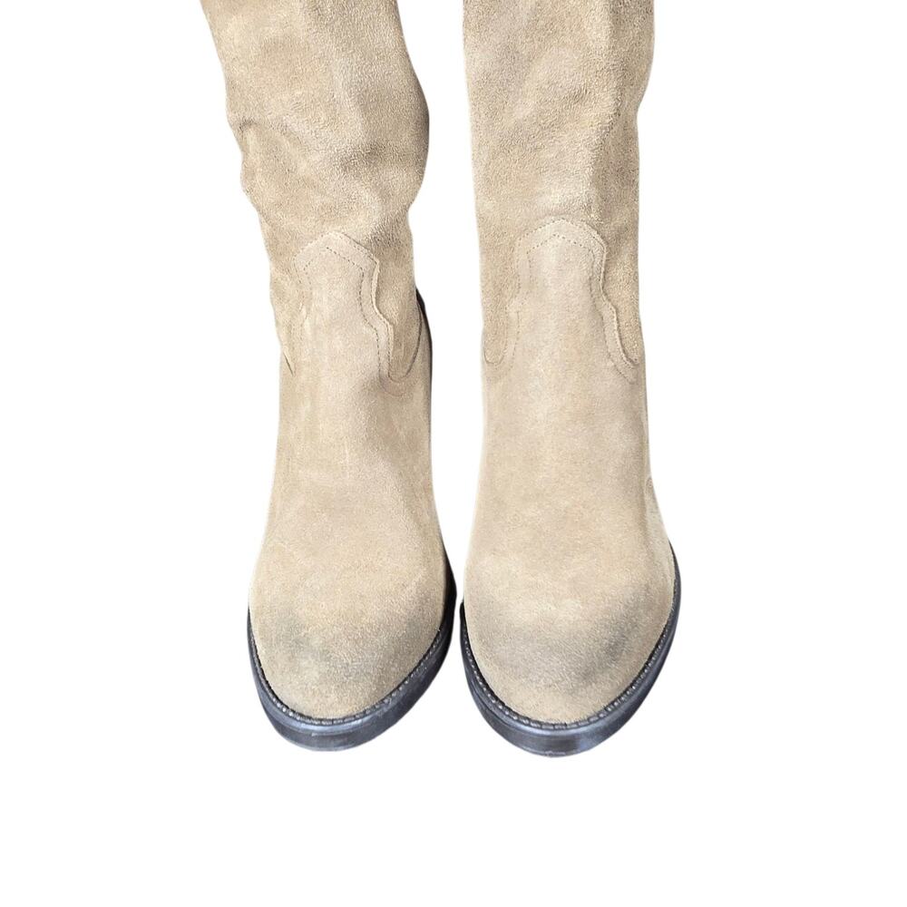 Musse & Cloud Over The Knee Boots Womens 9-9.5 EU 40 Joyse Suede Leather Heels - Picture 9 of 14